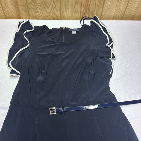 Tommy Hilfiger Blue and White Ruffled Sleeve Romper - Picture 5 of 11